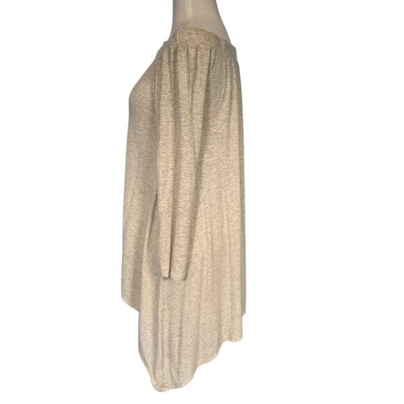 Red by BKE Size Small Light Tan Long Sleeve Tunic Off the Shoulder Top Rayon - Picture 3 of 10